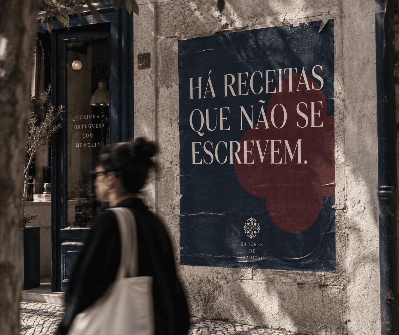 Cartaz Há receitas que não se escrevem numa parede de pedra