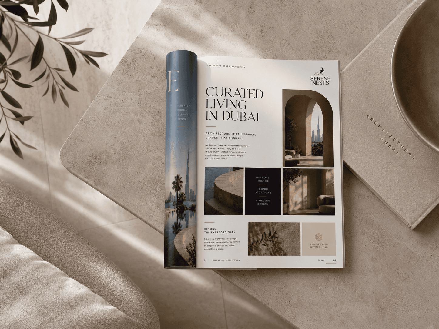 Revista Curated Living in Dubai da Serene Nests